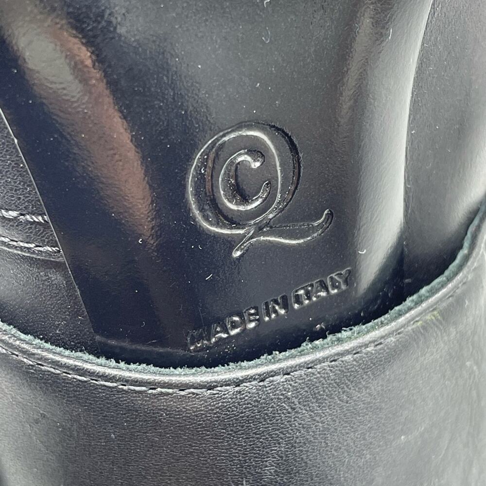 Alexander McQueen Black Leather Block Heel Buckle Ankle Boots Bootie SZ 36.5 6.5 - Picture 13 of 14